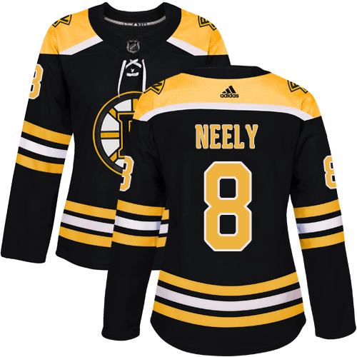 Adidas Boston Bruins #8 Cam Neely Black Home Authentic Women Stitched NHL Jersey